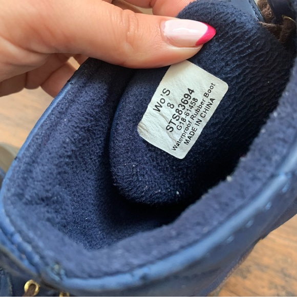 Sperry | Navy Quilted Duck Boots size 8 - Picture 5 of 8